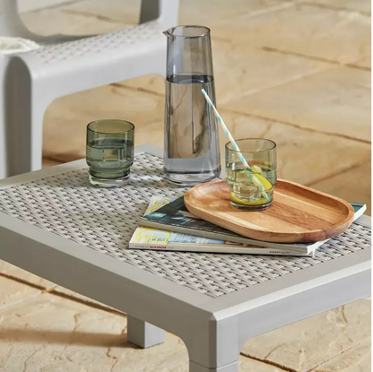 Home Baltimore 2 Seater Plastic Garden Bistro Set | Outdoor Patio Table & Chairs