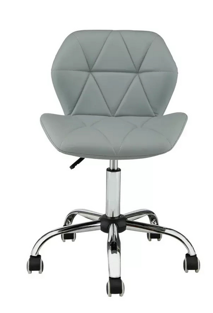 Home Boutique Faux Leather Office Chair Grey | Modern Desk Chair Home Office Fur