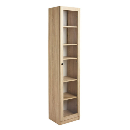 Home Carla 1 Door Display Cabinet - Oak | Style and storage to any room