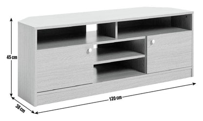 Home Corners 2 Door TV Unit - White | TV Stand with Storage