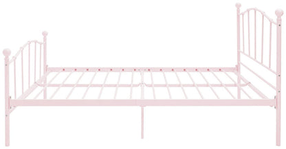 Home Fleur Double Metal Bed Frame - Pink