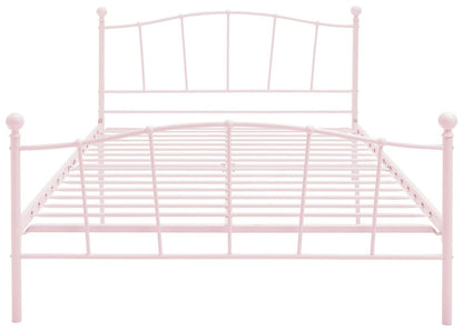 Home Fleur Double Metal Bed Frame - Pink