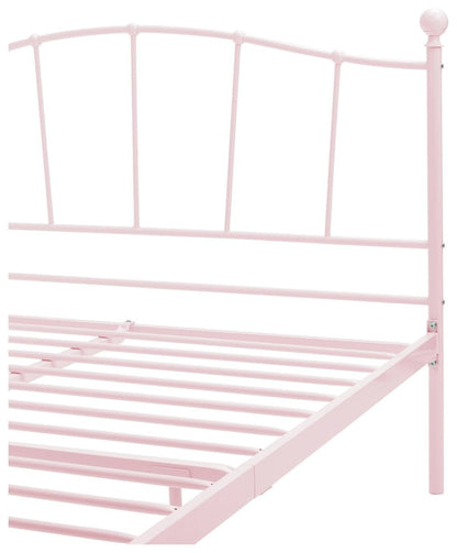 Home Fleur Double Metal Bed Frame - Pink