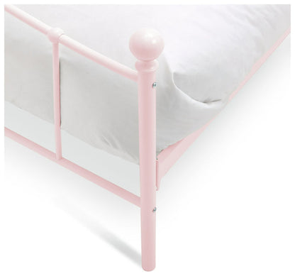 Home Fleur Double Metal Bed Frame - Pink