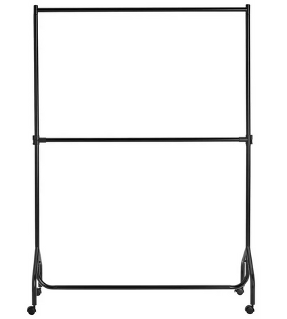 Home Heavy Duty 4 Feet Clothes Rail Black | Garment Hanging Rail Clothes Storage