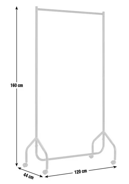 Home Heavy Duty Single 4 Feet Clothes Rail Black | Garment Hanging Rail Clothes