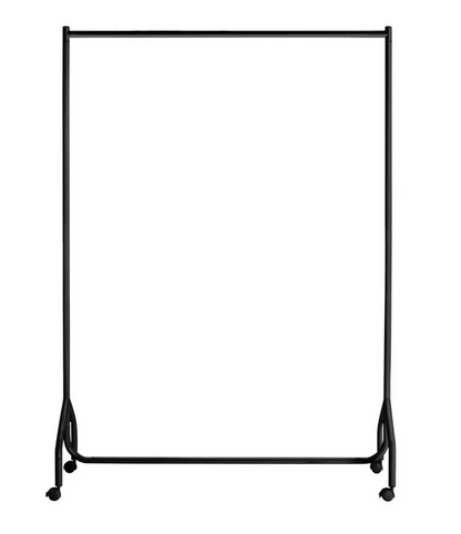 Home Heavy Duty Single 4 Feet Clothes Rail Black | Garment Hanging Rail Clothes