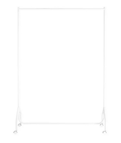 Home Heavy Duty Single 4 Feet Clothes Rail White | Garment Hanging Rail Clothes