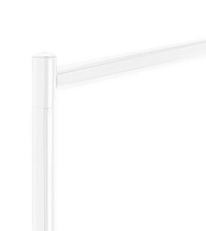Home Heavy Duty Single 4 Feet Clothes Rail White | Garment Hanging Rail Clothes