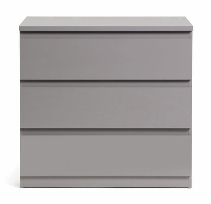 Home Jenson 3 Drawer Chest - Grey Gloss | Organizer Bedroom Furniture