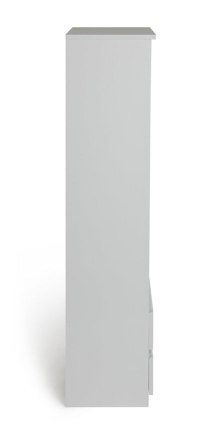 Home Jenson Narrow Bookcase - White Gloss | Slim Home Storage