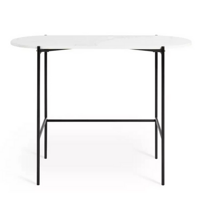 Home Jules Marble Style Office Desk White | Modern Home Office Desk Table