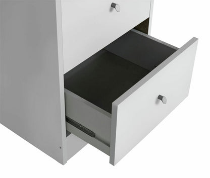Home Malibu 3 Drawer Office Desk - White | Storage Desk for Home Office or Study