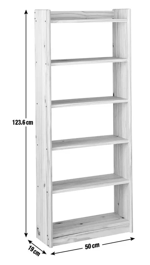 Home Narrow Shelving Unit Pine | Slim Storage Shelving Rack Furniture