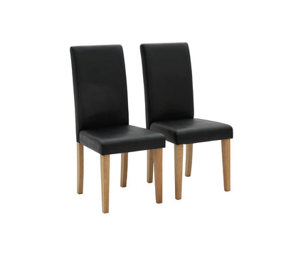 Home Pair of Midback Dining Chairs - Black | Set of 2 dining chairs