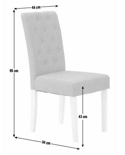 Home Pair of Tweed Fabric Dining Chairs Grey | Modern Kitchen Dining Chair Set