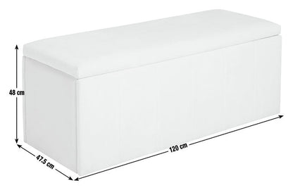 Home Pandora Velvet Storage Ottoman - Cream | Soft Textured Surface