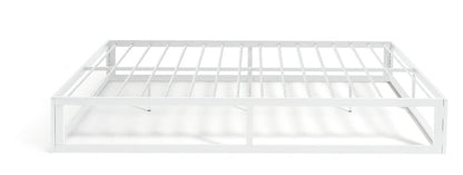 Home Platform Small Double Metal Bed Frame - White