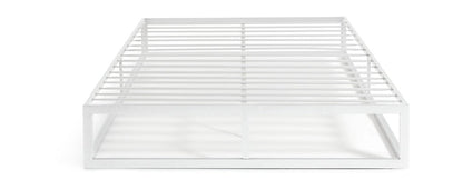 Home Platform Small Double Metal Bed Frame - White