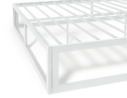 Home Platform Small Double Metal Bed Frame - White