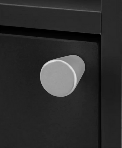 Home Prime Mirrored Bathroom Tallboy Black | Freestanding Bathroom Storage Unit