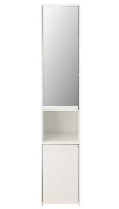 Home Prime Mirrored Tallboy White | Bedroom Storage Mirror Chest Unit