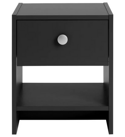Home Seville 1 Drawer Bedside Table Anthracite | Bedroom Nightstand Storage Furn