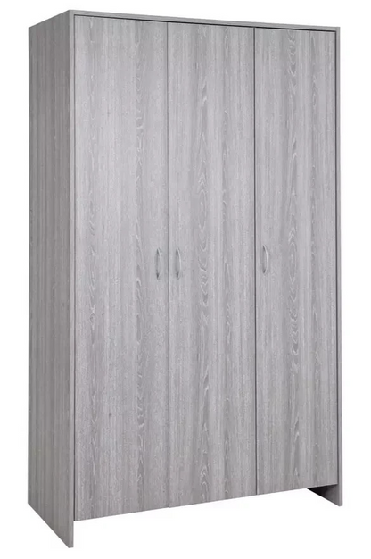 Home Seville 3 Door Wardrobe - Grey Oak Effect | Triple wardrobe
