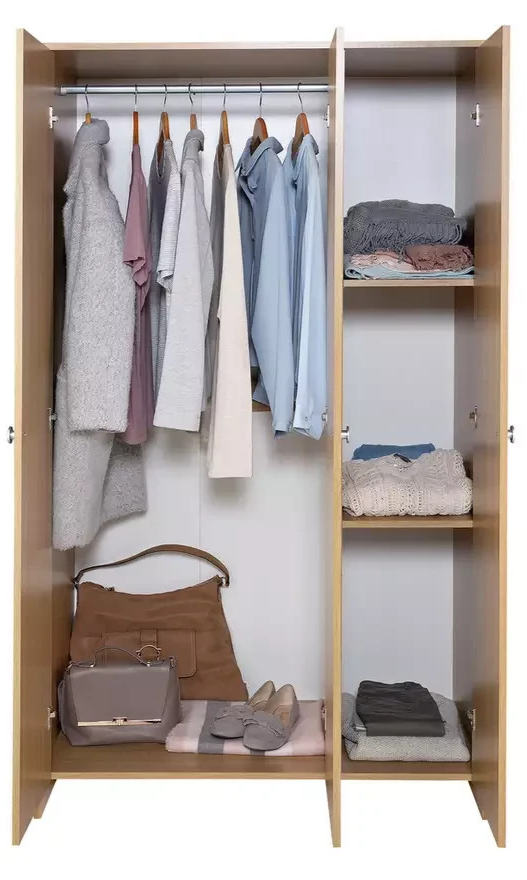 Home Seville 3 Door Wardrobe - Oak Effect | Warm Wood Look