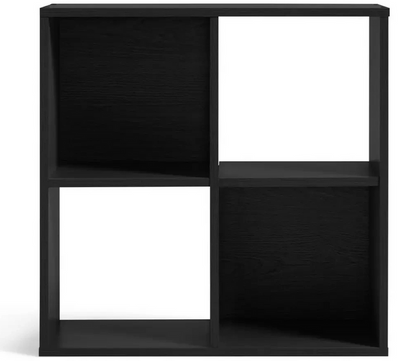 Home Squares 4 Cube Storage Unit Black | Cube Shelving Storage Furniture