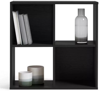Home Squares 4 Cube Storage Unit Black | Cube Shelving Storage Furniture
