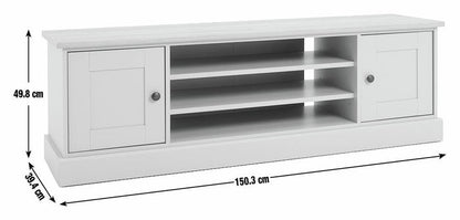 Home Winchester 2 Door TV Unit - Reed Green (B Grade)