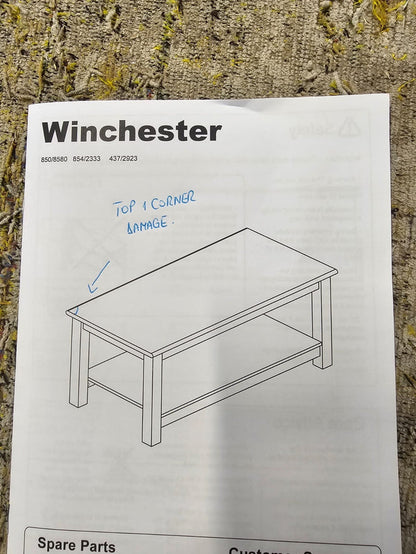 Home Winchester Coffee Table - Green (B Grade)