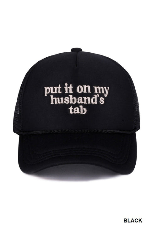 HUSBAND'S TAB TRUCKER HAT