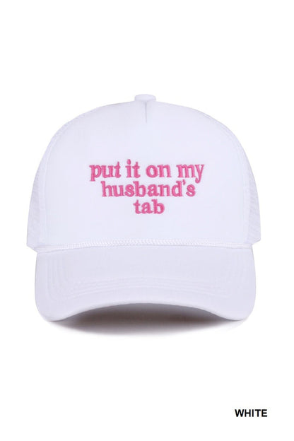 HUSBAND'S TAB TRUCKER HAT