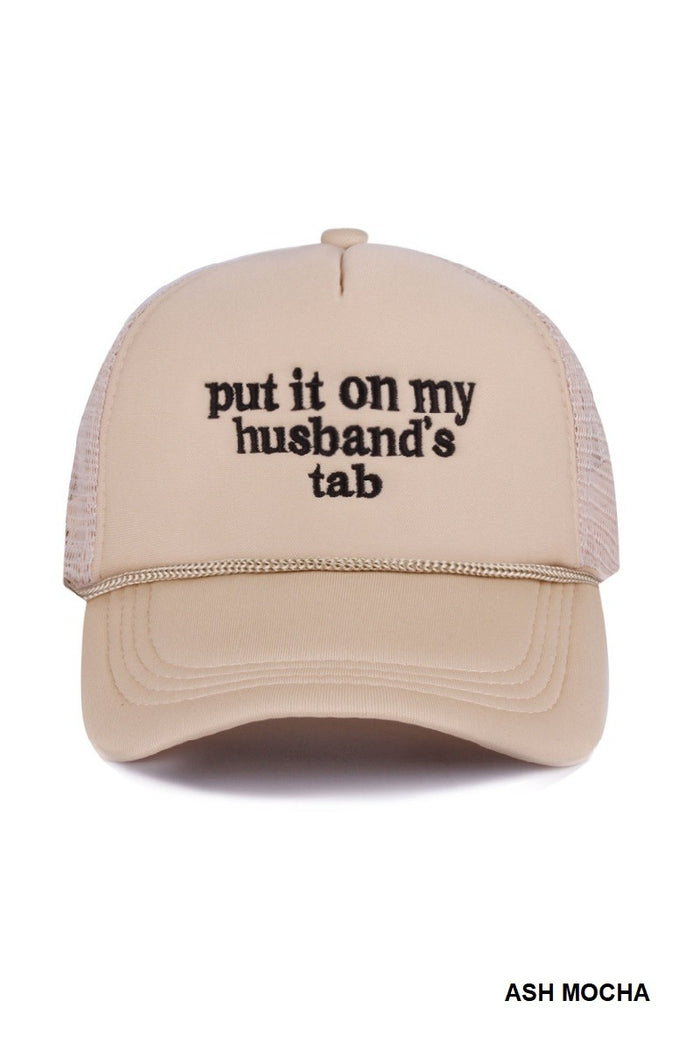 HUSBAND'S TAB TRUCKER HAT