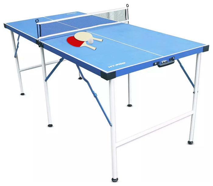 Hy-Pro 5ft Folding Table Tennis Table | Indoor Ping Pong Game Foldable Compact