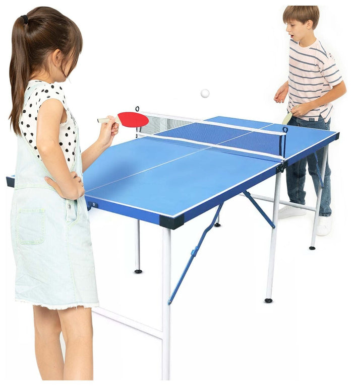 Hy-Pro 5ft Folding Table Tennis Table | Indoor Ping Pong Game Foldable Compact