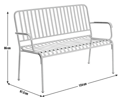 Indu 2 Seater Metal Garden Bench - Yellow