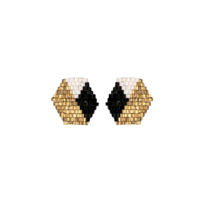 Ink & Alloy Casey Hexagon Post Earrings