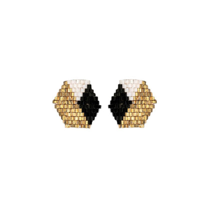 Ink & Alloy Casey Hexagon Post Earrings