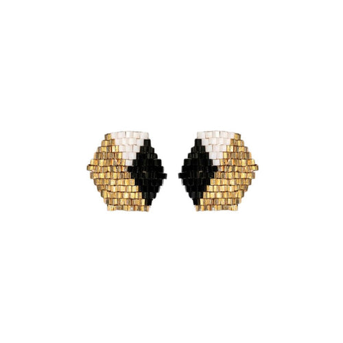 Ink & Alloy Casey Hexagon Post Earrings