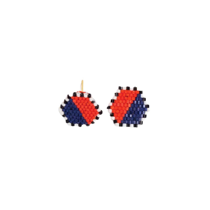 Ink & Alloy Casey Hexagon Post Earrings