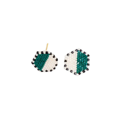 Ink & Alloy Casey Hexagon Post Earrings