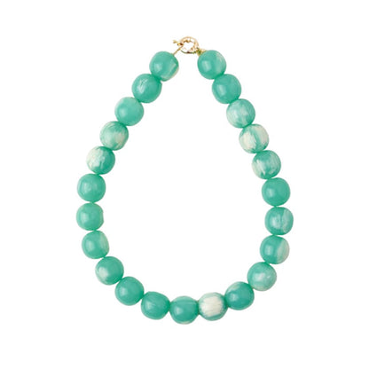 Ink & Alloy Iris Resin Bead Necklace