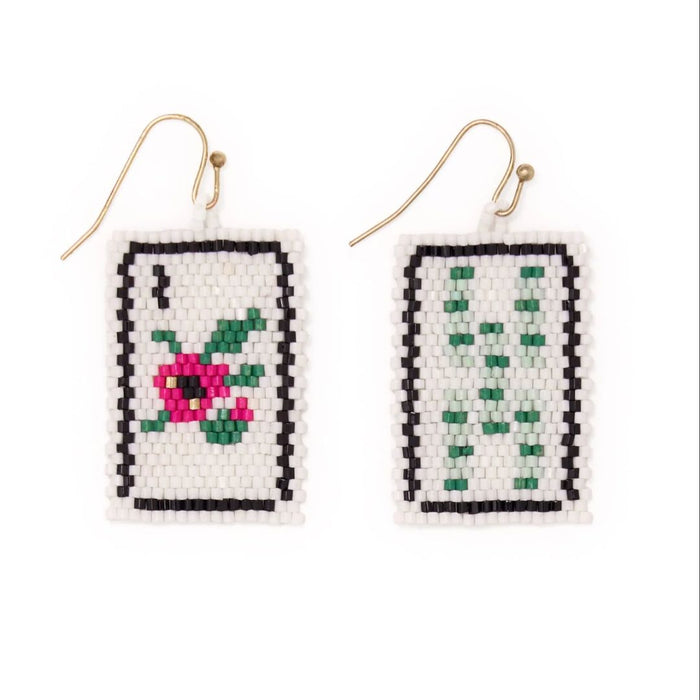 Ink & Alloy Lily Mahjong Earrings
