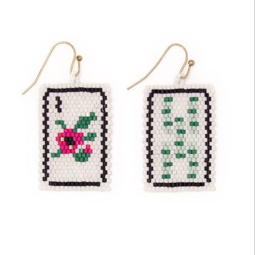 Ink & Alloy Lily Mahjong Earrings
