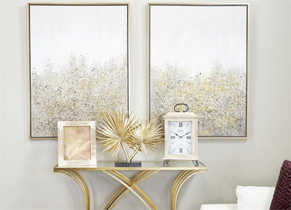 INLAID BEIGE & GOLD VERVAIN AND SENTIMENT GRASS LARGE PICTURE FRAME