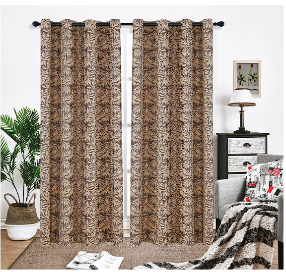 JACQUARD GROMMET CURTAIN (54"X90")