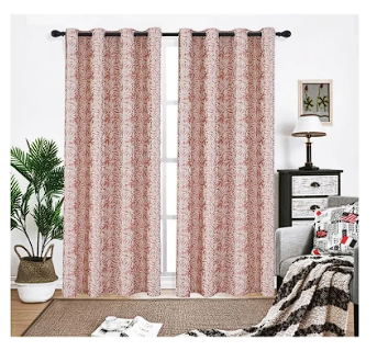 JACQUARD GROMMET CURTAIN (54"X90")